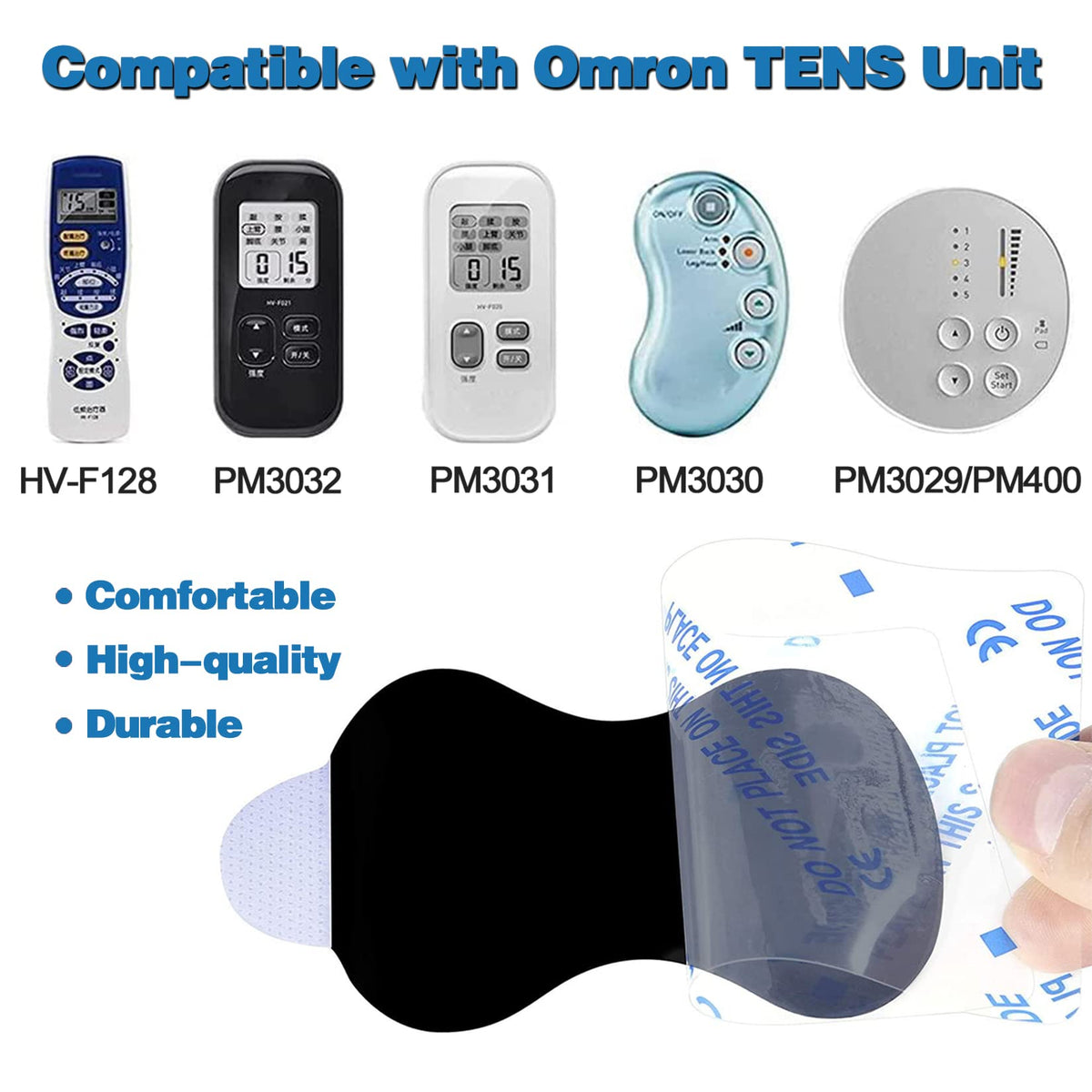 10 Pcs Durable Compatible with Omron Tens Unit Replacement Pads,5Pairs Replacement Electrodes Pad