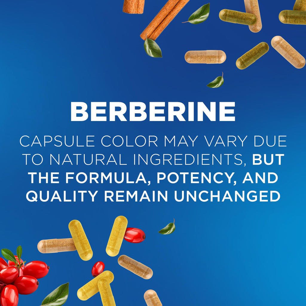 Nutrivein Berberine Supplement 1200 mg with Ceylon Cinnamon, 120 Capsules | High-absorption berberine HCl for men and women. Supports metabolism, digestion, and natural defenses. Vegan and non-GMO.