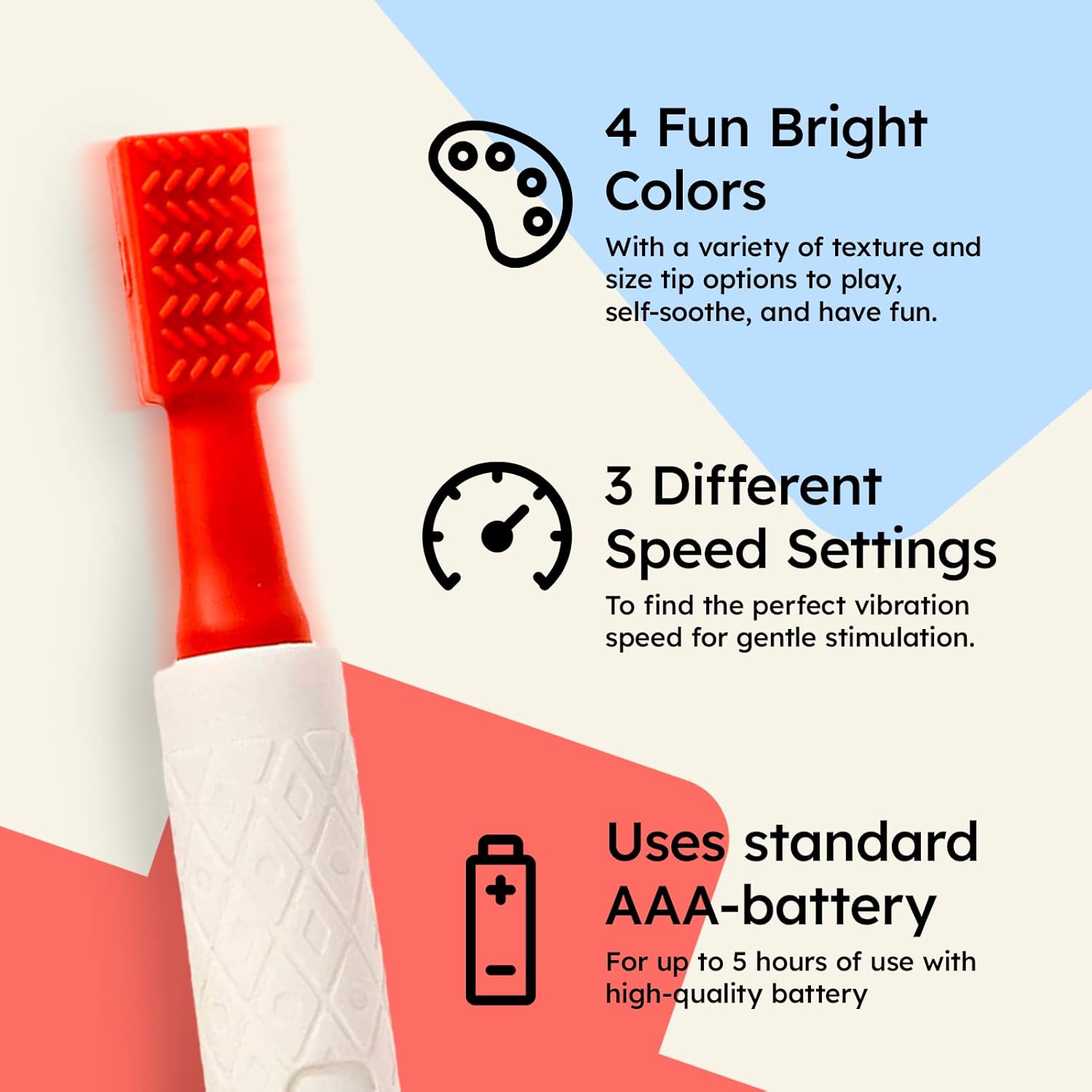 Buy now Gafly Therapens Oral Motor Therapy Tools Stimulate Speech and Feeding - Chewy Vibe Speech Therapy Toys Help Kids with Sensory Needs Chew & Relax - Oral Stimulator Kit Includes 4 Tips, Storage Pouch at indiglob india