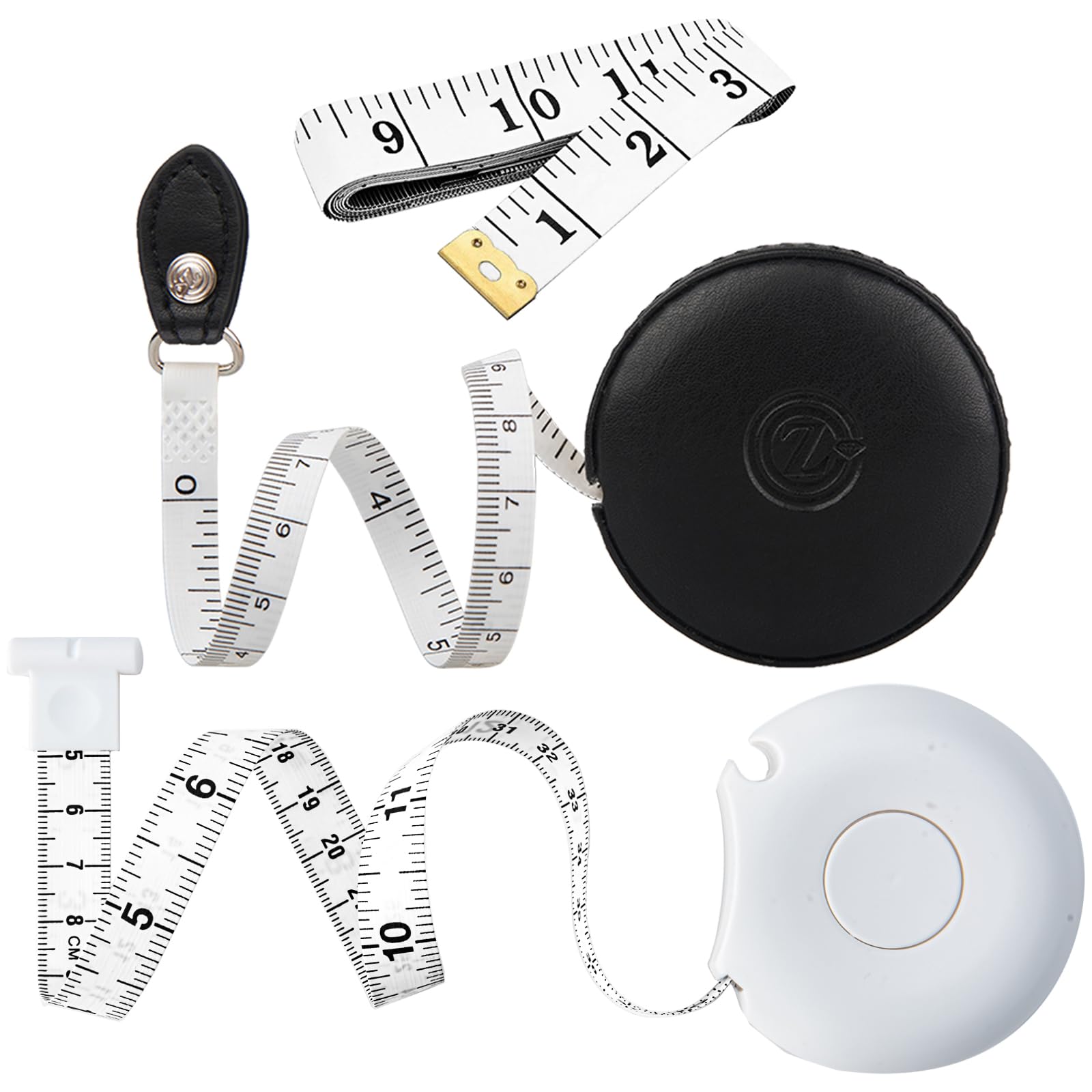 Buy now Sewing Tape Measure, Medical Body Cloth Tailor Craft Dieting Measuring Tape, 60 Inch/1.5M Dual Sided Retractable Ruler with Push Button Round White,Black,White at indiglob india