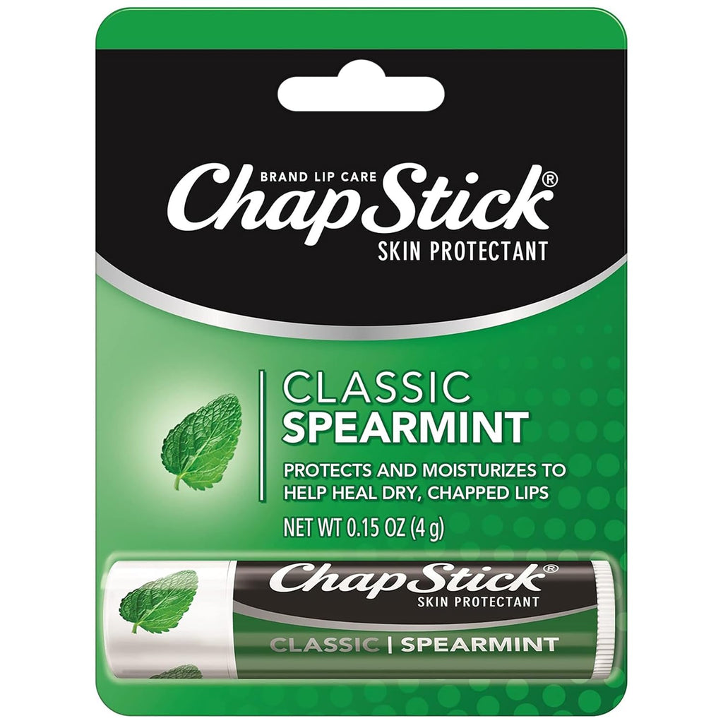 Buy now ChapStick Classic Spearmint Lip Balm Tubes, Spearmint ChapStick for Lip Care, Father's Day Gift - 0.15 Oz x 12 at indiglob india