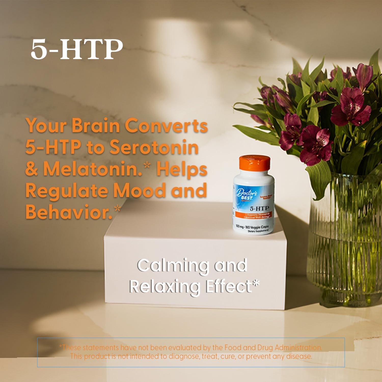 Buy now Doctors Best 5-HTP, Supports Mental & Emotional Well-Being, Non-GMO, Gluten Free, Soy Free, Vegan 180 Veggie Caps at indiglob india
