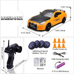 Buy now Remote Control Car RC Drift Car 2.4GHz 1:24 Scale 4WD High Speed RC Cars Vehicle with LED Lights Batteries and Drifting Tires Racing Sport Toy Cars for Adults Boys Girls Kids Gift at indiglob india