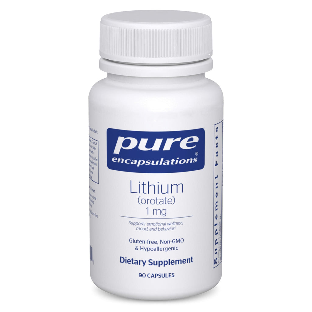 Pure Encapsulations Lithium (Orotate), 90 Capsules | 1 mg, Support for Calmness and Behavior*, Supports Healthy Memory and Behavior*