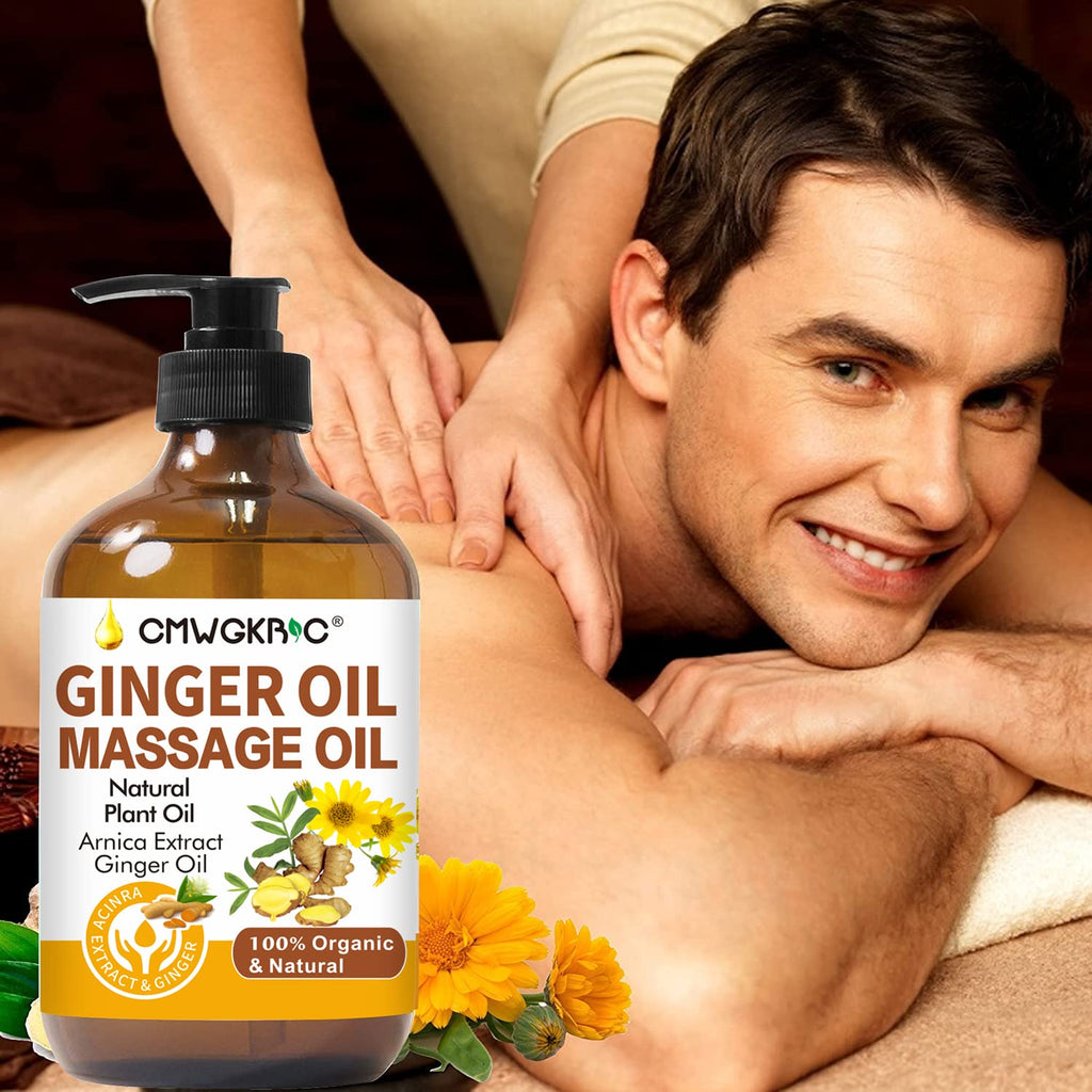 Lymphatic Drainage Massage Oil,2 Pack Ginger Oil Massage Body Oil Adults