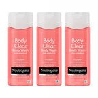 Neutrogena Body Clear Acne Body Wash, 3 x 8.5 fl oz | 2% Salicylic Acid & Glucerin, Oil Free, Breakouts on Back Chest & Shoulders, Non-Comedogenic, Gentle on Skin