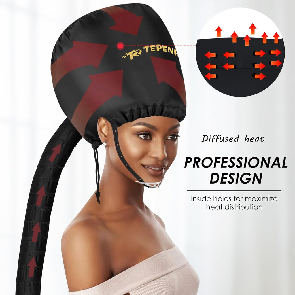 Buy now Bonnet Hair Dryer Attachment, Large - Black, Upgraded Soft Adjustable for Hand Held Hair Dryer, Fast Drying, Ideal for Natural Curly Textured Hair Care and Speeds Up Drying Time at Home at indiglob india