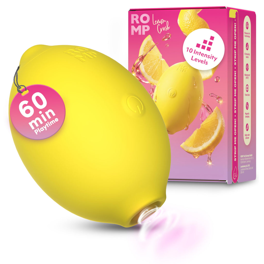 ROMP Lemon Vibrator Womens Sex Toy, 10 Mode Suction Clitoral Massager