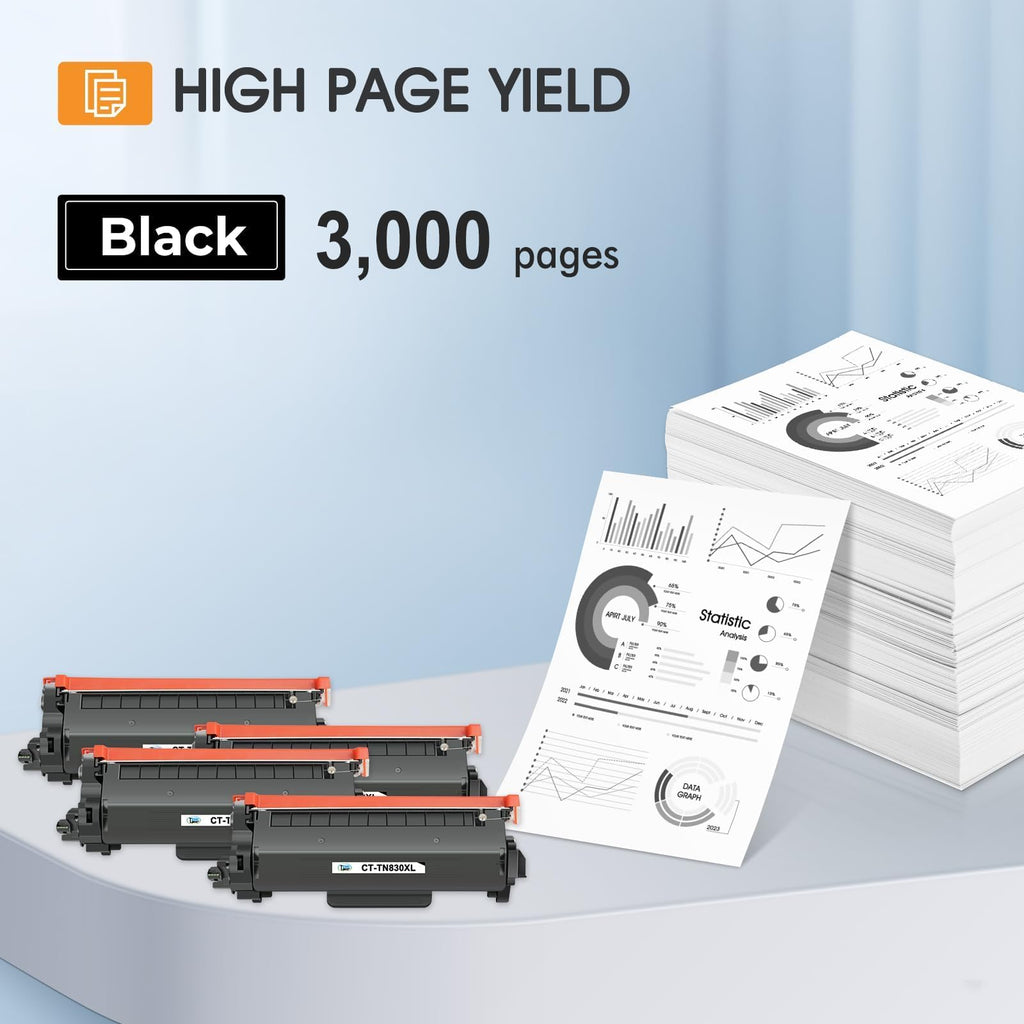 TN830 TN830XL 830 XL/V/R Toner for Brother Printer DCP-L2640DW HL-L2460DW