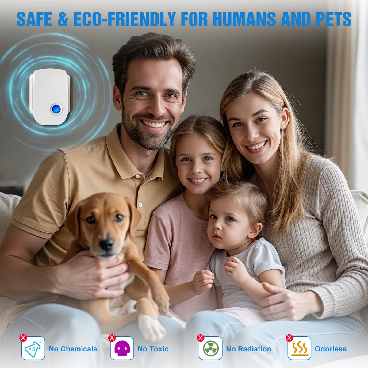 2026 Upgraded Ultrasonic Repeller, Pest Control Mouse Repellent for Roach, Rodent, Mice, Spider, Bugs, Mosquito Electronic Plug in Rodent Repellent 6 Packs