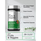 Horbäach Mega Fruits and Veggies Supplement | 100 Capsules