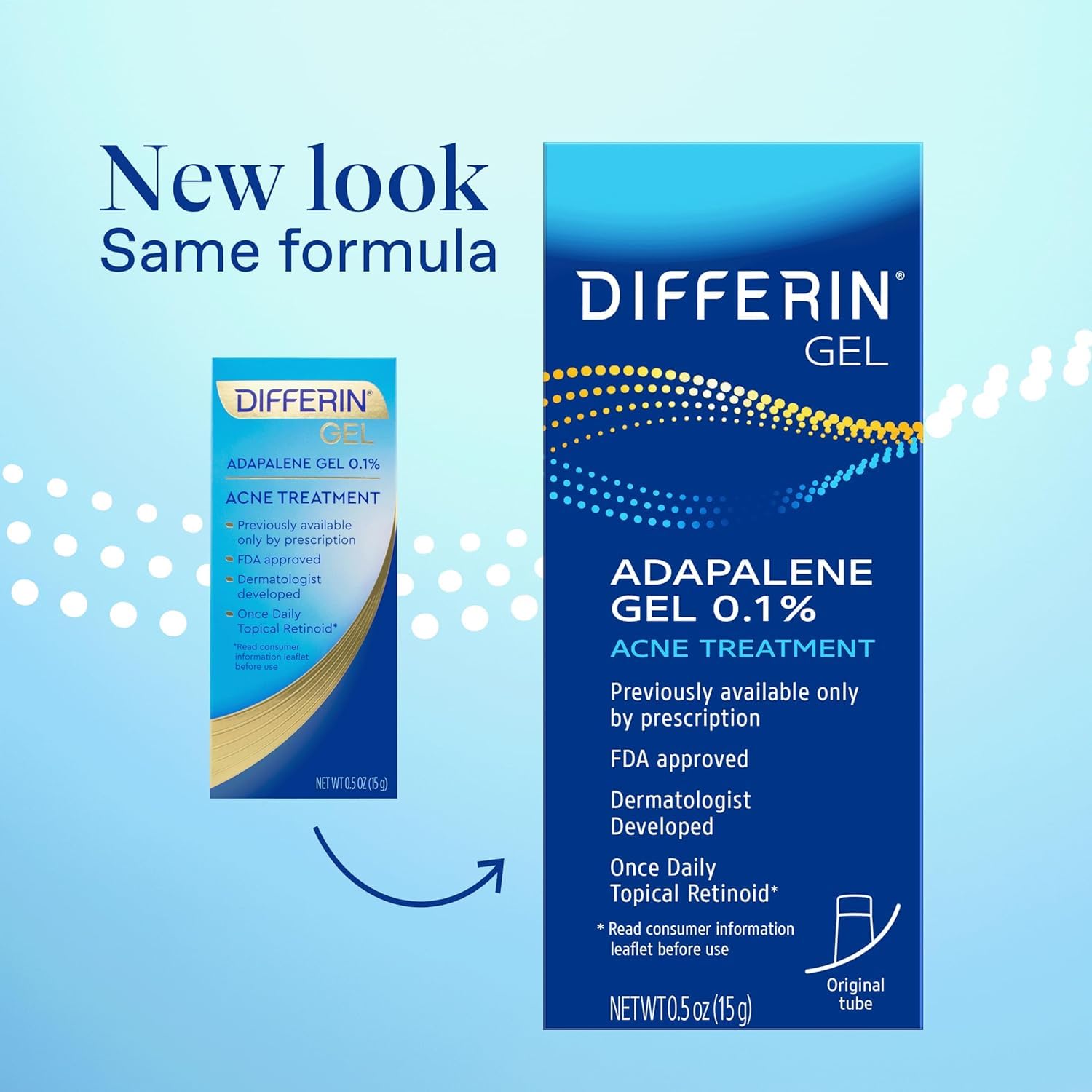 Buy now Differin Acne Treatment Gel, 30 Day Supply, Retinoid Treatment for Face with 0.1% Adapalene, Gentle Skin Care for Acne Prone Sensitive Skin, 15g Tube (Packaging May Vary) at indiglob india