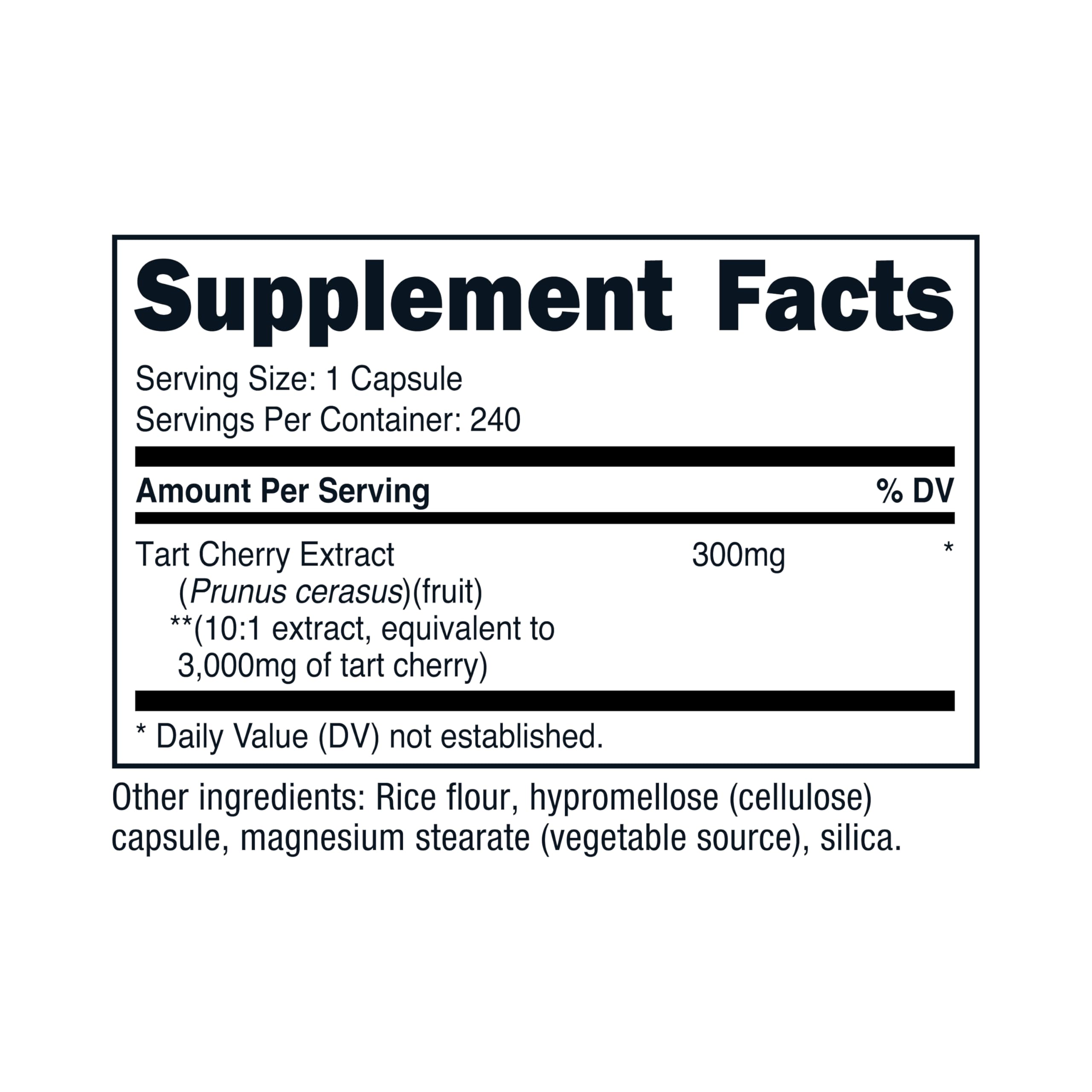 Nutricost Tart Cherry Extract 240 Vegetarian Capsules, Gluten-Free | 240 Servings per Bottle, GMO-Free