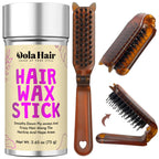 Dolahair Portable Travel Hair Wax Stick - Slick Hair Pomade with Smoothing Brush for Women, Kids & Girls' Hair Styling