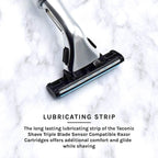 Taconic Heavyweight Sensor-Compatible Triple Blade Pivot Razor