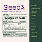 Nature's Bounty Sleep3 Melatonin 10mg, 60 Tri-Layered Tablets | Maximum Strength 100% Drug Free Sleep Aid, Dietary Supplement, L-Theanine & Nighttime Herbal Blend Time Release Technology