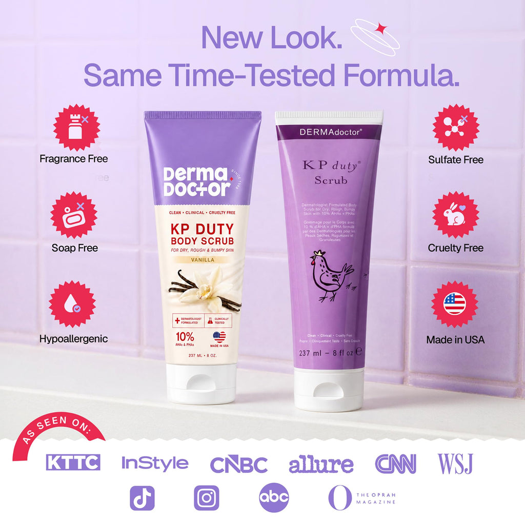 DERMAdoctor KP Bump Eraser Body Scrub, 10% AHAs + PHAs, Rough & Bumpy Skin