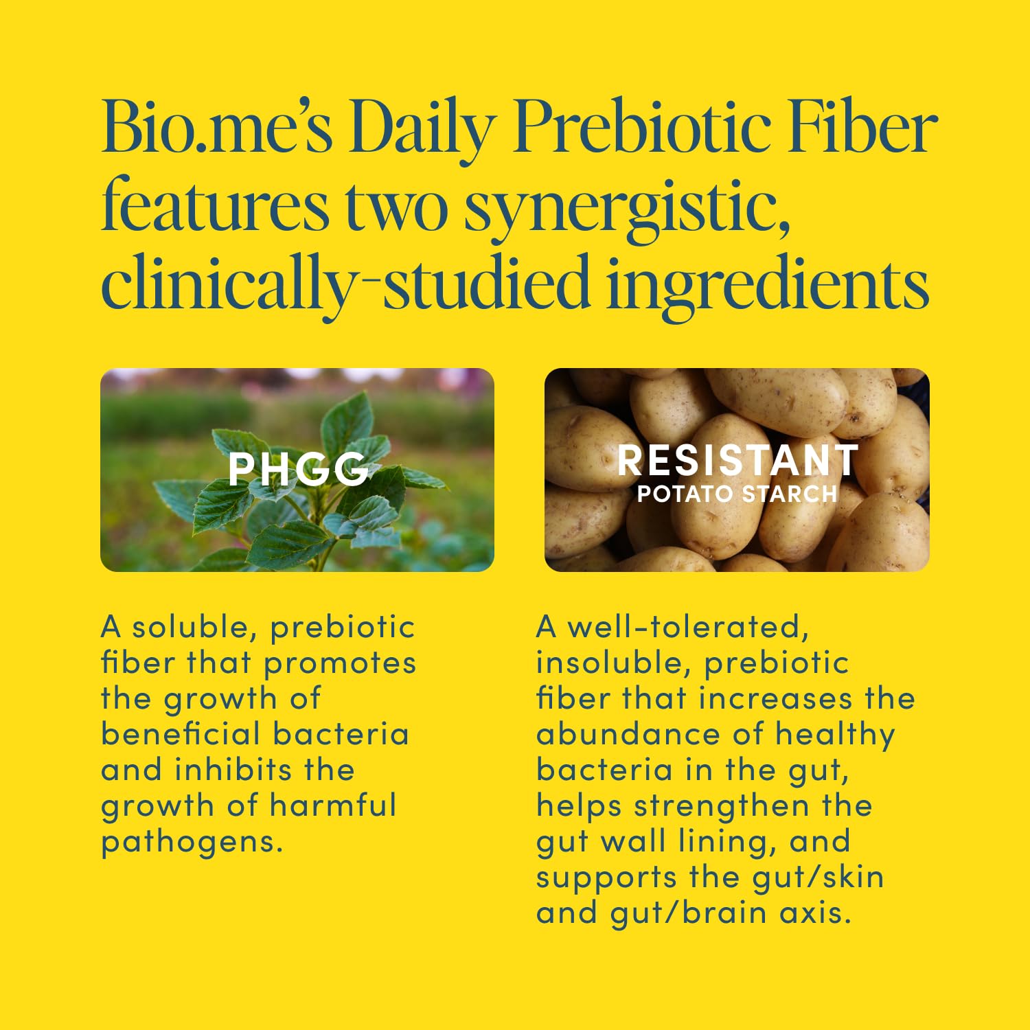 Bio.me Daily Prebiotic Fiber with Electrolytes - Lemonade, 30 Servings | 7g per serving, soluble fiber supplement for digestive health & gut health, hydrating formula, GLP-1 friendly, sugar free