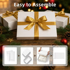 Vantist 4 Pack Medium 14" White Gift Boxes With Lids for Clothes Presents