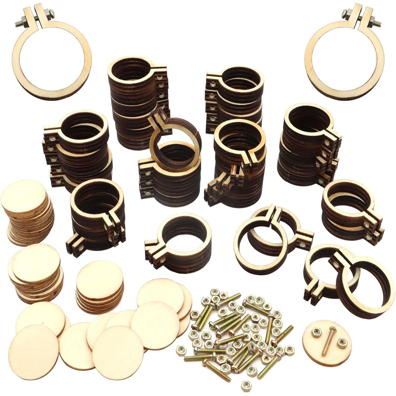 Buy now ZOCONE 10 Pack Mini Embroidery Hoops - Small Round & Oval Wood Hoops for DIY Embroidery Projects 40 Pack Round Hoops at indiglob india