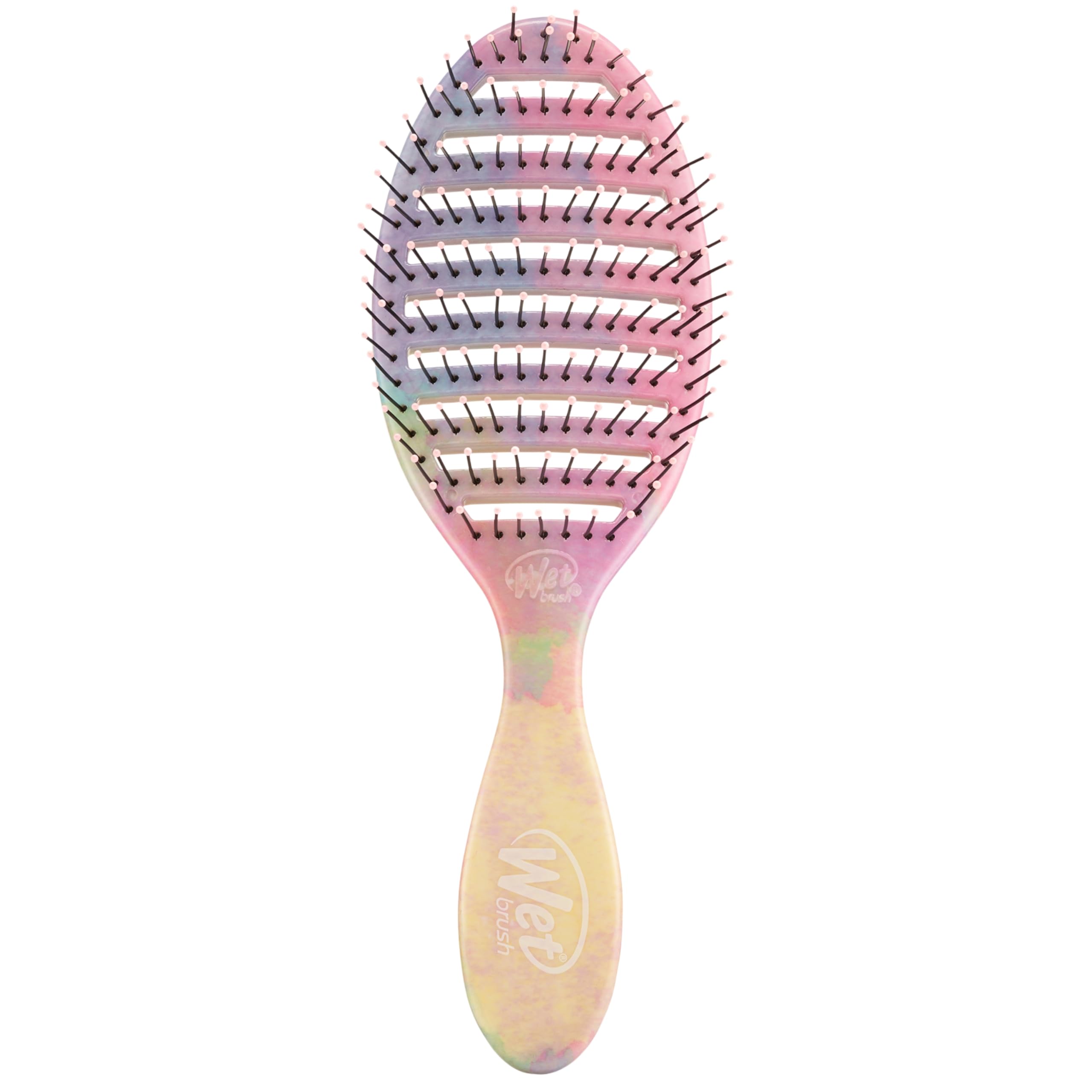 Buy now Wet Brush Speed Dry Hair Brush - Stripes (Color Wash) - Vented Design and Ultra Soft HeatFlex Bristles Are Blow Dry Safe With Ergonomic Handle Manages Tangle and Uncontrollable Hair - Pain-Free at indiglob india
