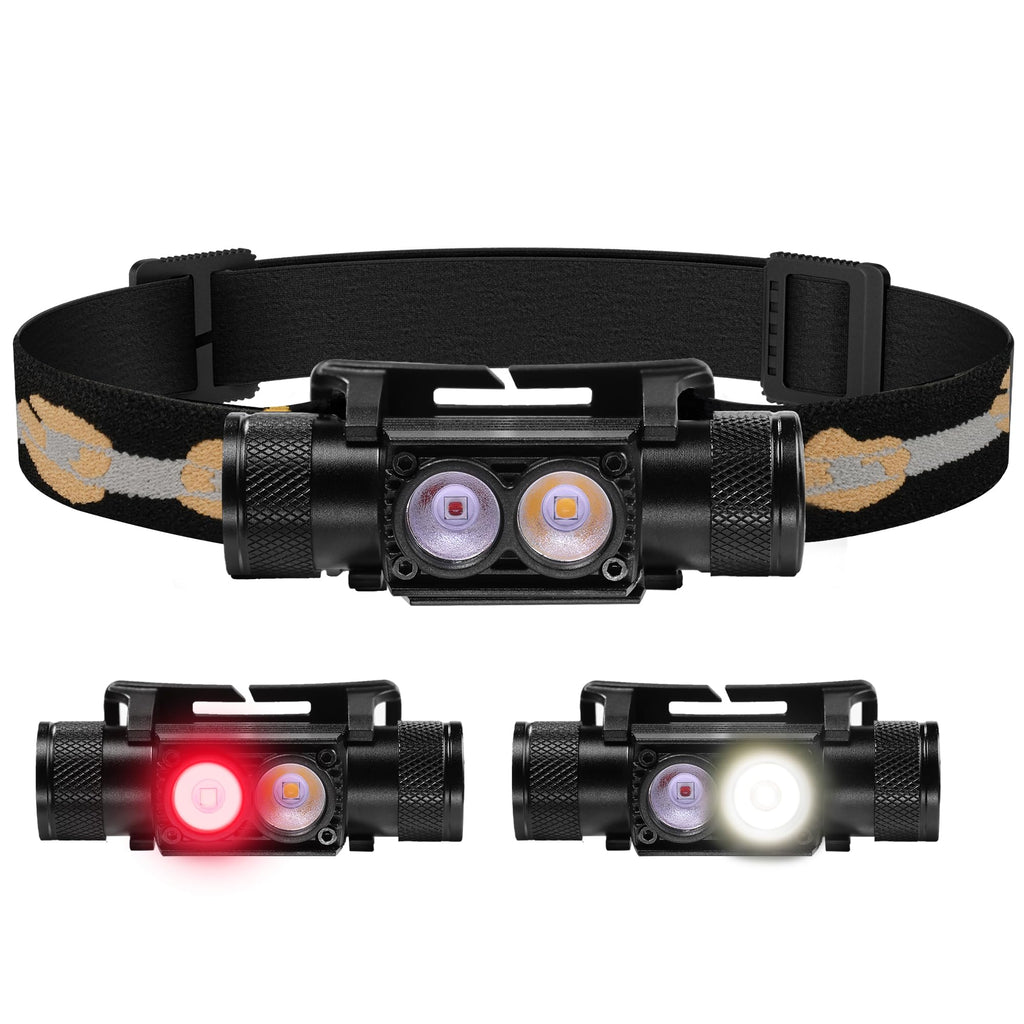 sofirn H25LR Rechargeable LED Headlamp with Red Light, 90 High CRI