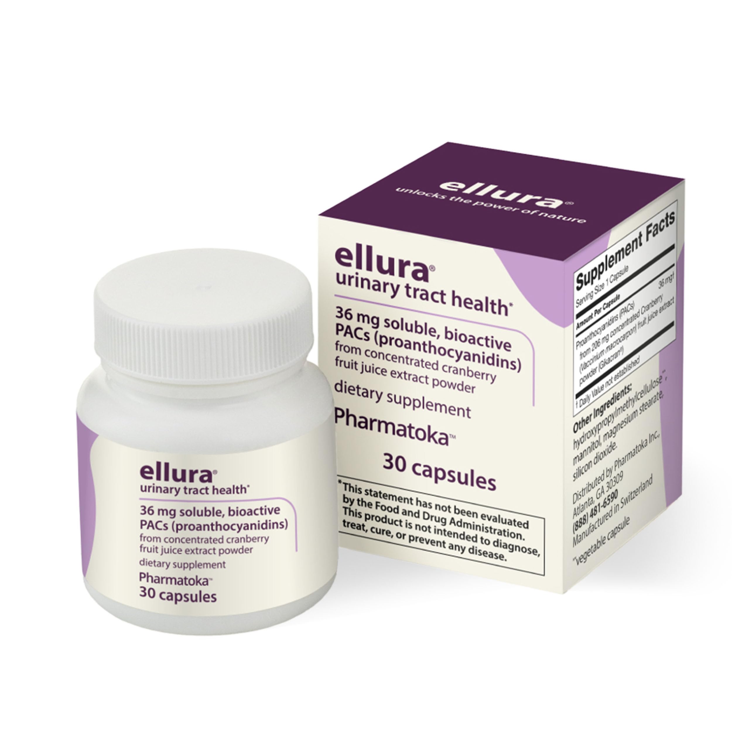 36mg Clinically Backed Soluble Bioactive PACs Cranberry Extract 30ct | 100% concentrated fruit juice formula delivers potent, research-supported compounds to help maintain a healthy urinary system
