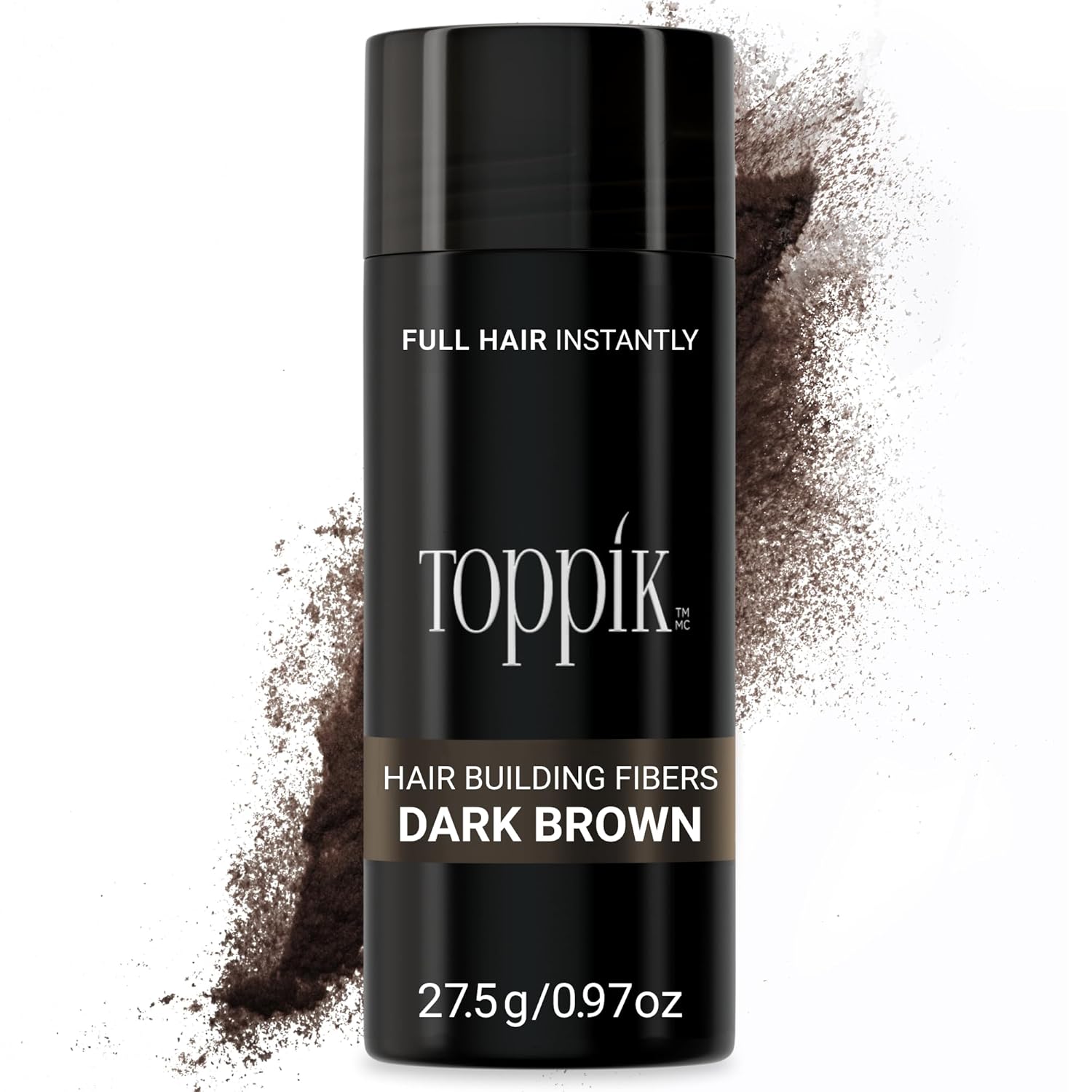 Buy now Toppik Hair Building Fibers, Fill In Fine or Thinning Hair Instantly Thicker, Fuller Looking Hair 9 Shades,4 size options Dark Brown Large 27.5g at indiglob india