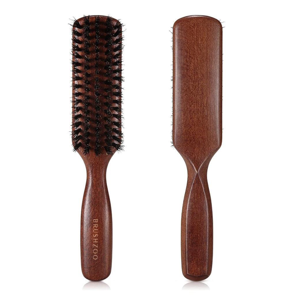 Buy now Hair Brush for Men Thin Fine Normal Hair, Boar Bristle Hair Brush for Add Shine Improve Texture Reduce Frizz, Hairbrush for Beard Straightens Softens at indiglob india