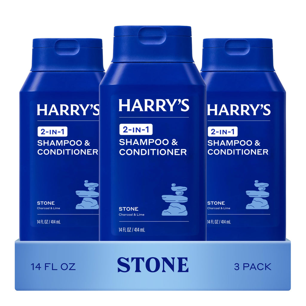 Harry's Anti-Dandruff Men's 2 in 1 Shampoo and Conditioner - 14 oz (3 Pack) | Extra-Strength - Made with 2% Pyrithione Zinc