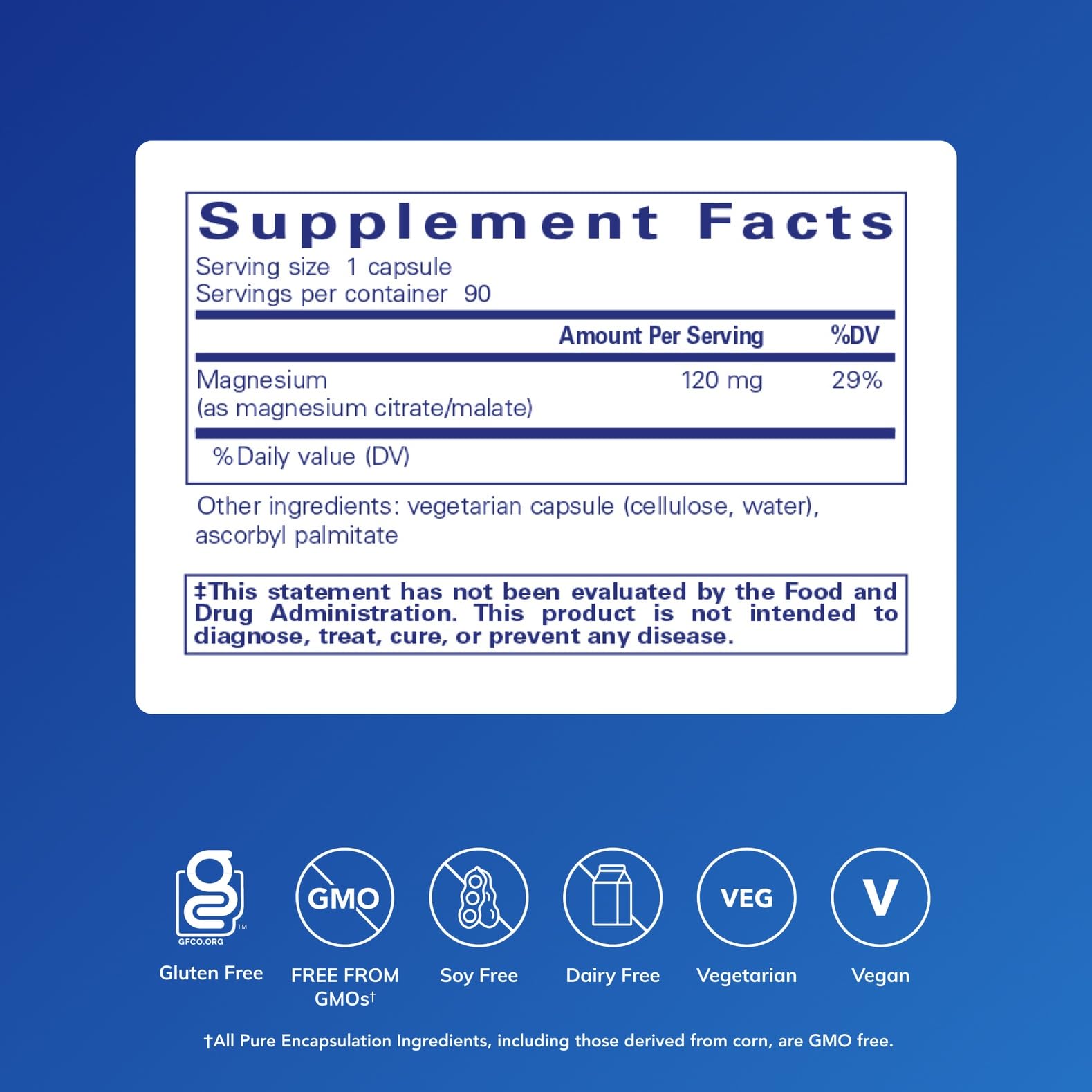 Pure Encapsulations Magnesium (Citrate/Malate) | Magnesium Supplement to Support Nutrient Utilization, Energy, Bones and Heart Health*, with Magnesium Citrate and Malate
