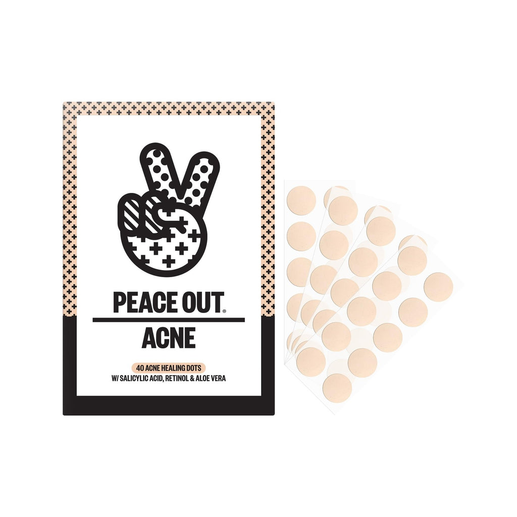 PEACE OUT Acne Healing Dots Hydrocolloid Pimple Patches (60 count) | Fast Acting Acne Spot Treatment for Blemishes & Breakouts with Salicylic Acid, Retinol and Aloe Vera, Award Winning Skincare