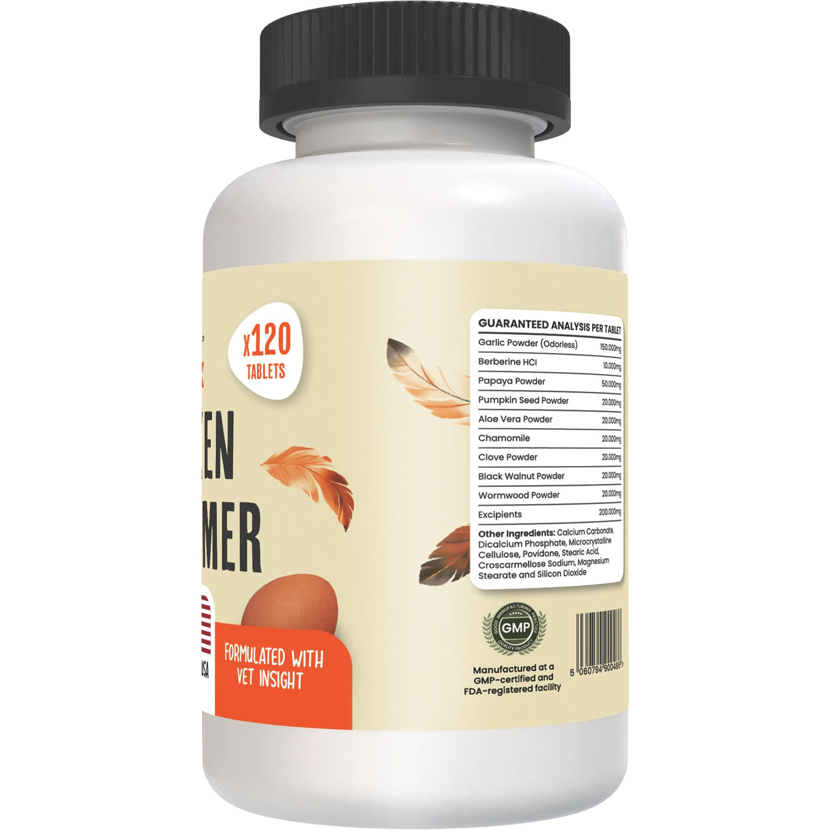 Roosty's Chicken De-wormer Capsules, Poultry Wormer, 120 Count