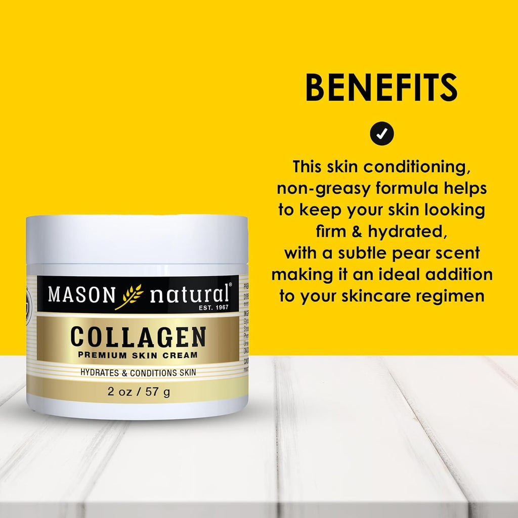 Buy now MASON NATURAL Collagen Premium Skin Cream, Womenâ€™s Anti,Aging Face & Body Daily Moisturizer for Hydration & Firmness, Pear Scent, 4 oz at indiglob india