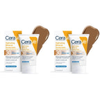 CeraVe Tinted Sunscreen for Face, Mineral SPF 30 Moisturizer, Medium, 1.7oz | Skin Care, Face Sunscreen, Hyaluronic Acid, Zinc Oxide, Titanium Dioxide, Sheer Tint, Healthy Glow, Blends Seamlessly