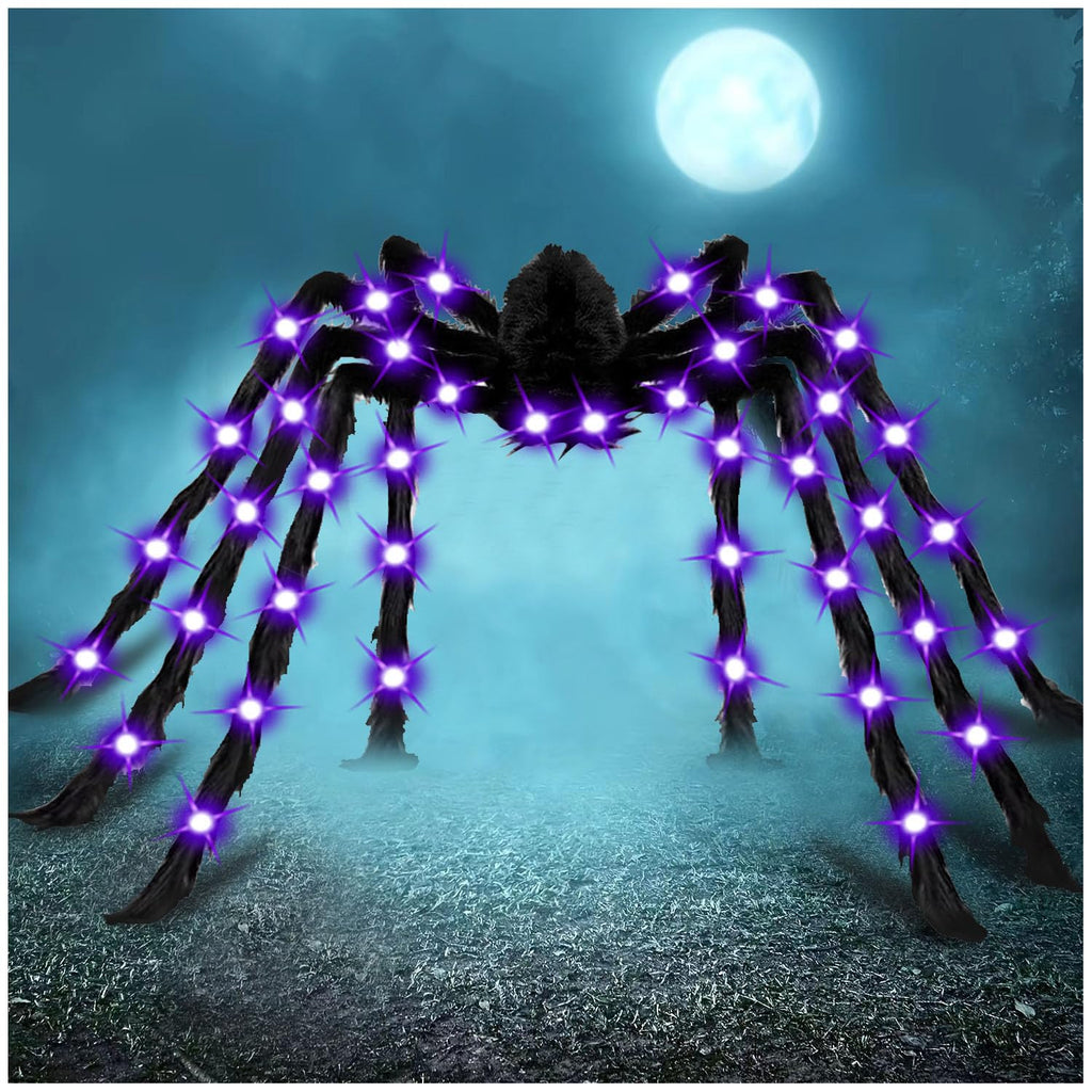 Transform your Halloween with this Jumbo Halloween Light up Spider, a premium import available at Curat Cart, perfect for festive displays.