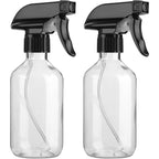 2 Pack Leakproof Spray Bottles 300ml - Adjustable Nozzle (Mist/Jet), Refillable PET Plastic for Hair, Cleaning, Plants, Travel | BPA-Free, No-Spill Design, Salon & Home Essentials (Clear)