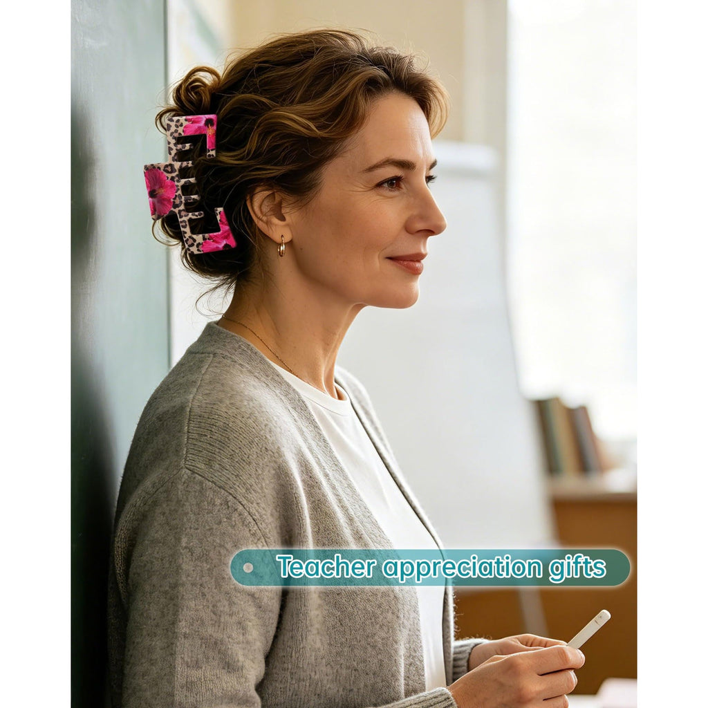 Shop these colorful hat-friendly claw clips, perfect for securing hair while wearing a baseball cap. Order online today!