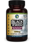 Amazing Herbs Premium Black Seed Oil - 60 Count Softgels, 1250mg | Capsules, Pressed Nigella Sativa for Women & Men, Aids in Digestive Health, Normal Immune & Brain Support