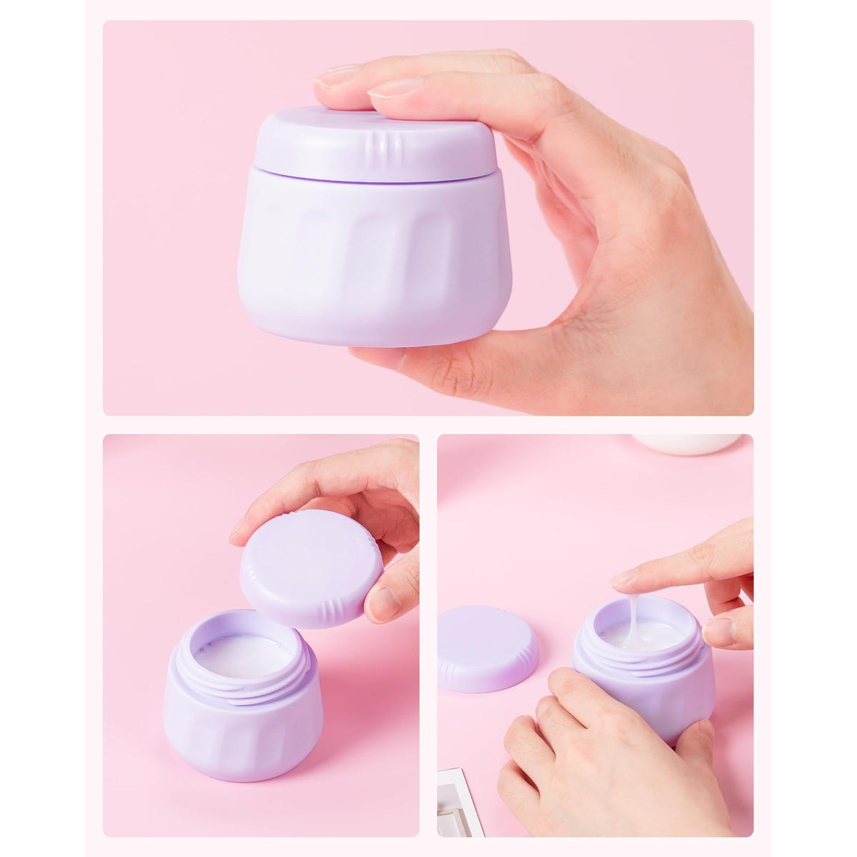 Premium imported Mrsdry lavender travel containers for toiletries, stylish and functional for on-the-go use.