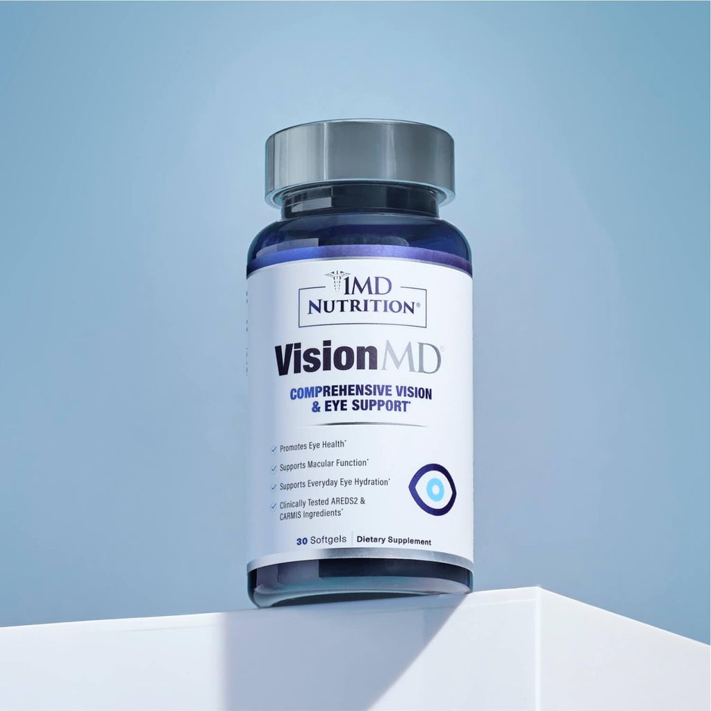 1MD Nutrition VisionMD Eye Vitamin CARMIS - with Lutein & Zeaxanthin | Supports Vision Health, Everyday Eye Strain, & Occasional Dry Eye | 60 Softgels (2-Pack)
