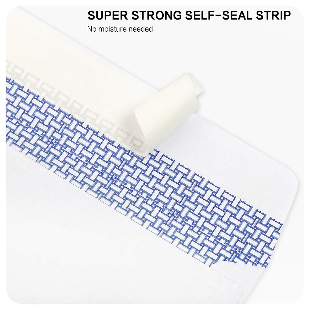 Double Window Security Check Envelopes feature a super strong self-seal strip, ensuring secure closure without moisture. Available at Curat Cart.