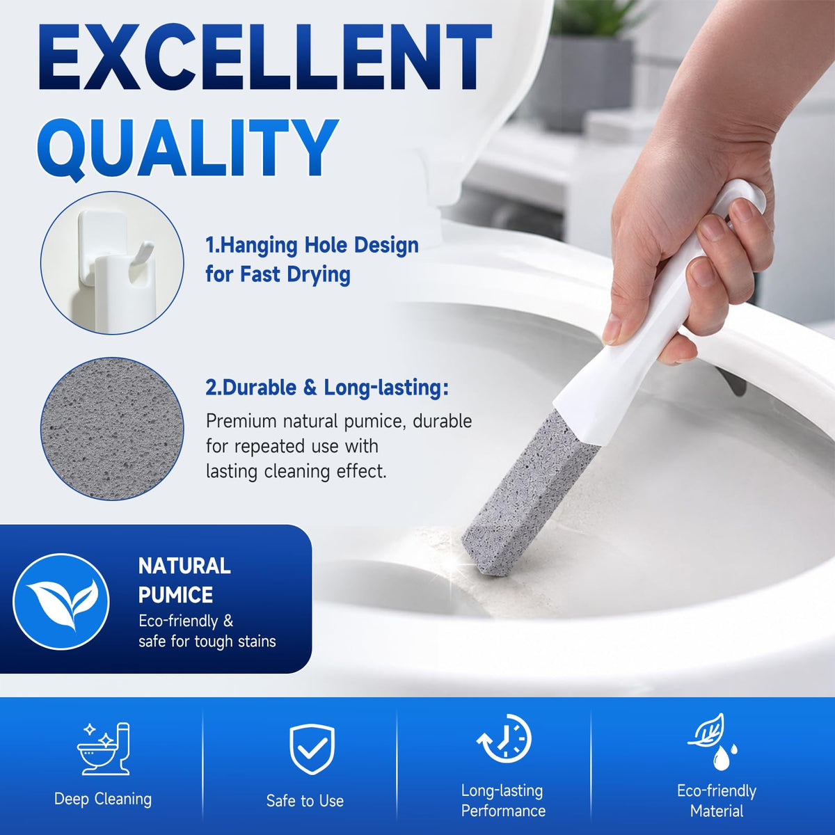 Discover the premium Pumice Stone Toilet Bowl Cleaner, specially curated by Curat Cart for deep cleaning and eco-friendly performance.