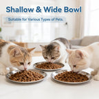 Stylish stainless steel cat food bowls, perfect for pets. 100% Authentic, available in India at Curat Cart.