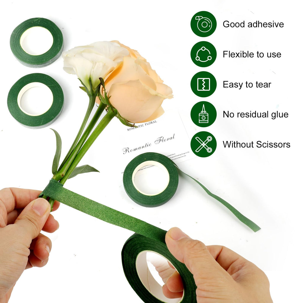 High-quality floral tape for bouquet wrapping, easy to use, flexible, and adhesive. Available at Curat Cart.