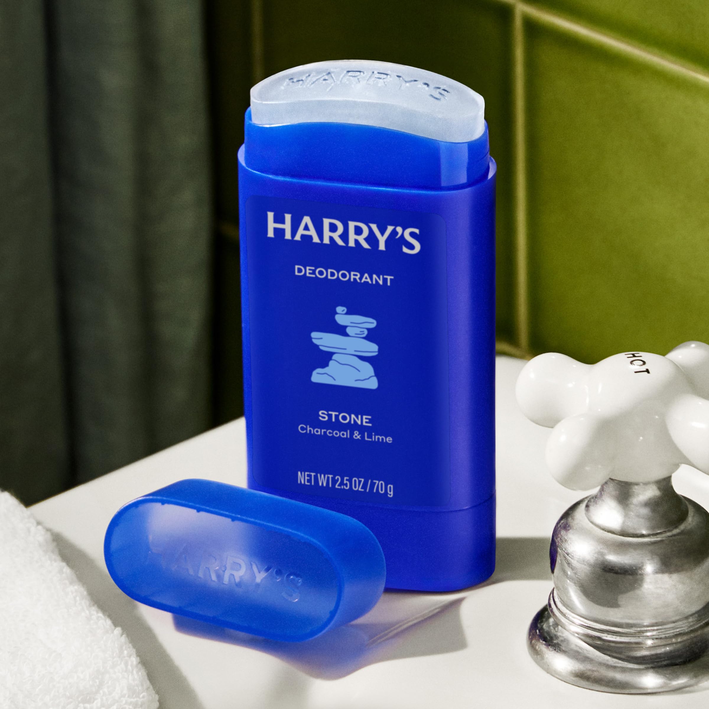 Harry's Aluminum-Free Deodorant for Men - Stone - (3 Pack) 2.5 oz - 48-Hour Odor Control - PACKAGING MAY VARY