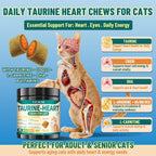 VICSOM Taurine for Cats, Cat Supplements for Heart & Vision, 500 Chews
