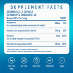 MGSPORT Magnesium Supplement 380mg, 60 Servings | High Intracellular Absorption Complex Formula, With Vitamins B6, D, E, Supports Muscle Function, Supports Sleep Quality