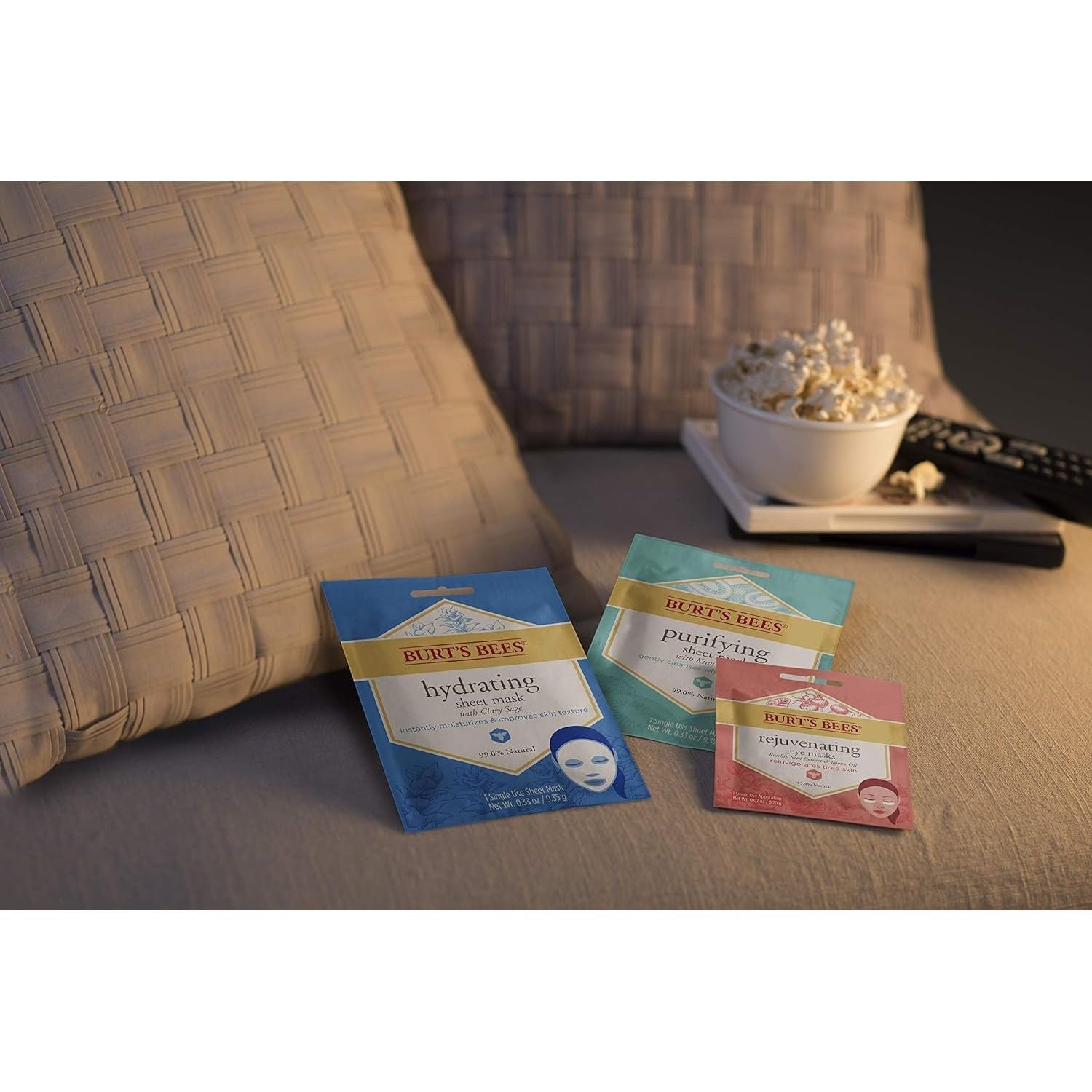 Buy now Burt's Bees Hydrating Face Mask with Clary Sage, Single Use Sheet Mask, 6 Count (Package May Vary) at indiglob india