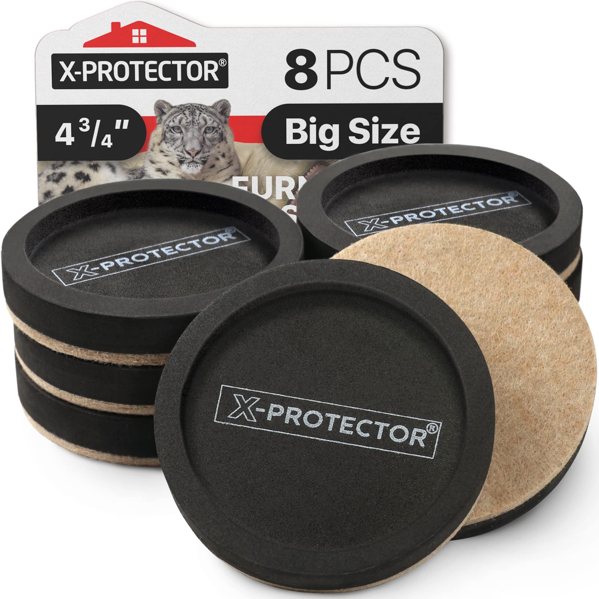 Buy now Felt Furniture Sliders Hardwood Floors X-PROTECTOR – 16 PCS 3 1/2" Furniture Sliders – Heavy Duty Felt Sliders Hard Surfaces – Move Your Furniture Easily & Safely! 8 PCS 4 3 4 inch (NEW) at indiglob india